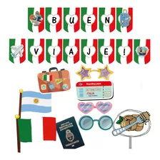 Photo Booth Imprimible Viaje Despedida Italia + Regalos