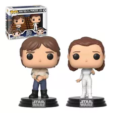 Funko Pop Star Wars Han Solo Princess Leia 2 Pack Original