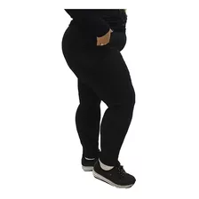 Calça Legging Plus Size Com Bolso Academia