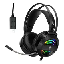 Fone Gamer Pc Jogos Headset Garen Led Rgb Evolut Microfone