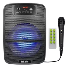 Bocina Bluetooth 6.5 Pulgadas Con Microfono Control Tws Usb Color Negro