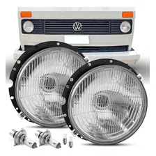 Par Farol Dianteiro Lente Vidro Caminhão Vw 6.80 6.90 1985