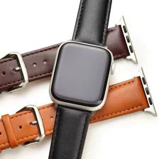 Pulseira Couro Social Lisa Compatível Com Apple Watch E Iwo