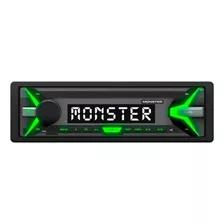 Estéreo Para Auto Monster Sound X 1100 Con Usb, Bluetooth Y Lector De Tarjeta Sd