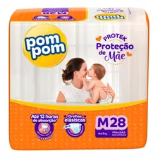 Fralda Pompom M Com 28 Fraldas