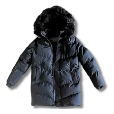 Camperon Hombre Parka Inflada Premium Capucha Peluche Pro