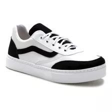 Tenis Feminino Branco / Preto Casual Sneakers 