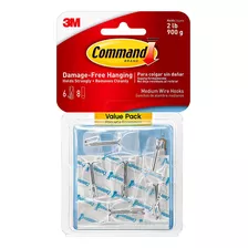 Command Gancho Para Cables Medio Transparente 17065clr-vp Color Clear