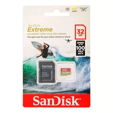 Cartão Microsd 32gb Sandisk Extreme Para Gopro Sjcam