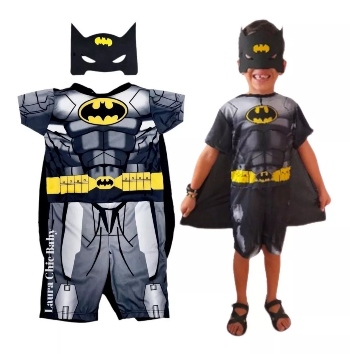 Fantasia Infantil Batman Menino Personagem Vingadores Heróis