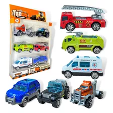 Kit Carrinhos De Ferro Coleção C/6 Carro Miniatura Brinquedo