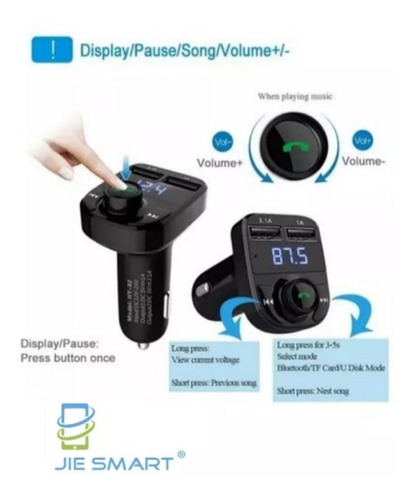 Transmisor Receptor Para Auto Bluetooth Audio Fm Mp3 Foto 2