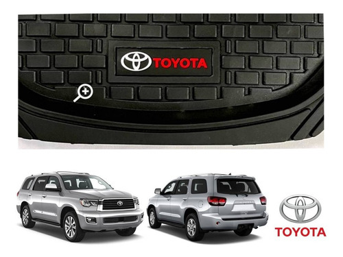 Tapetes 4pz Charola 3d Logo Toyota Sequoia 2016 A 2022 Foto 4