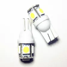 Par Lâmpada Pingo T10 5 Leds Smd 5050 Branco