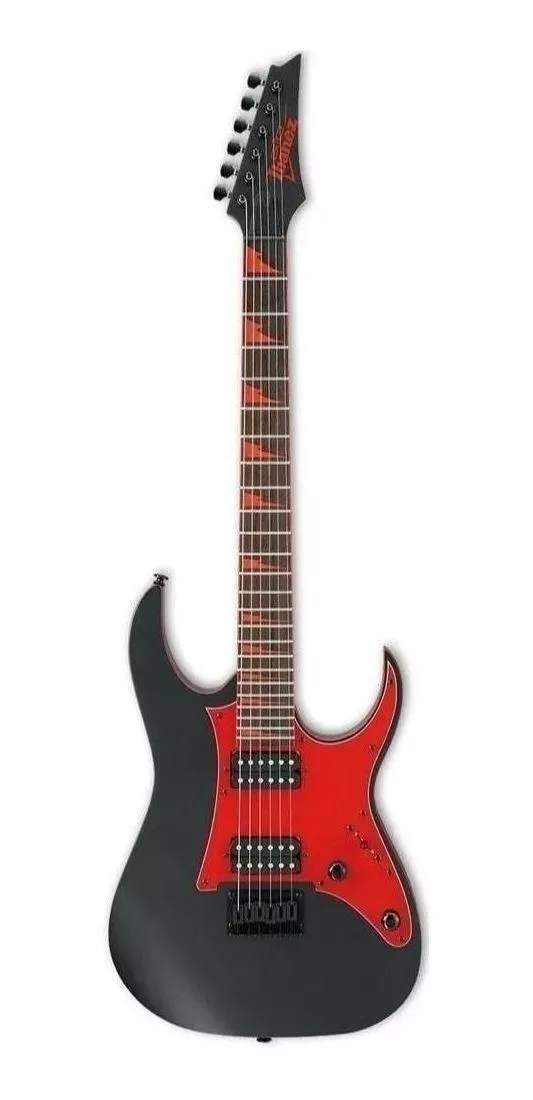 Guitarra Eléctrica Ibanez Rg Gio Grg131dx De Álamo Black Flat Con Diapasón De Amaranto