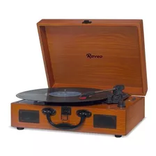 Vitrola Raveo Sonetto Wood Toca-discos Bluetooth Rev Oficial