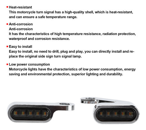 Lmpara Led Para Motocicleta  2 Unidades  Mini Luz Indicador Foto 9