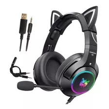 Auriculares Gamer Onikuma K9 Cat Rgb Led Tenelo.uy