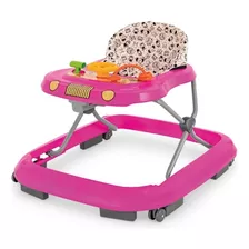 Andador Infantil Musical Para Bebê Rosa - Tutti Baby