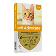 Pipeta Antiparasitario Para Pulga Elanco Advocate Bisnagas Para Gato De 1kg A 4kg