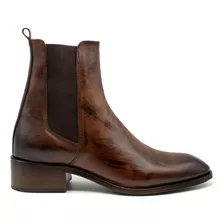 Bota Chelsea Premium Piel Pintado A Mano Café André Bocassi