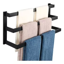 Toallero De Baño Triple Alise 24 Pul Negro