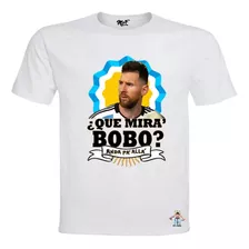 Poleras Messi Que Miras Bobo 100% ALG. Niños/as Jóvenes