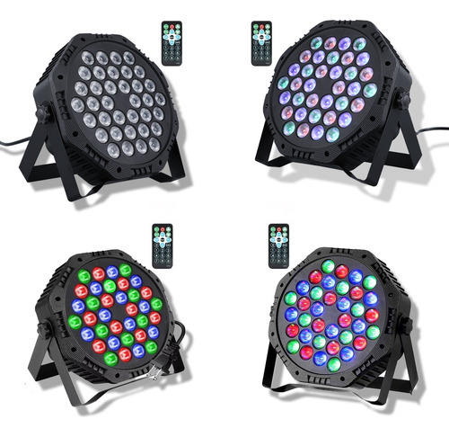 Cañón Led 36 Luces Audio Rítmico Multicolor Fiestas,4 Piezas