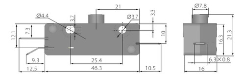 Hqrp Push Button Switch Compatible Con Cherry E13-00e, Sears Foto 5