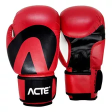 Luva De Boxe Preta/vermelha 10 Oz Pvc P11-10 - Acte Sports