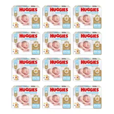 Fralda Huggies Natural Care Rn Recém Nascido Com 12 Pacotes