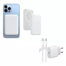 Kit C/2 Power Bank Sem Fio Magsafe + Carregador Para iPhone