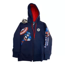 Campera Canguro Avengers Vengadores Cap America Con Capucha 