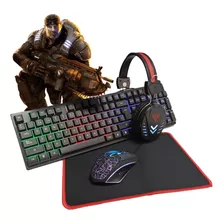 Set 4en1 Teclado +mouse +mouse Pad+ Auricular Gamer Daihatsu