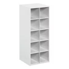 Organizador Apilable De 10 Cubos, Blanco