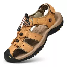Sapatos De Couro Genuínos Para Homens, Sandálias Grandes