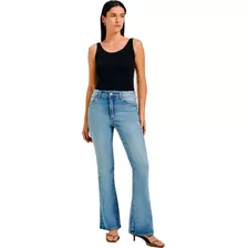 Calça Flare Petit Jeans Hering Feminina Cintura Média Básic 