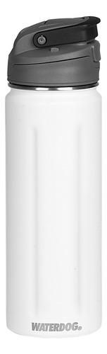 Botella Waterdog Tongo 750ml Pared Simple Aluminio Blanco
