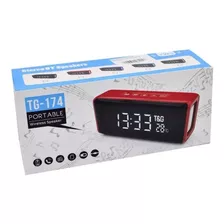 Parlante Digital Reloj Despertador Tg-174 Bluetooth