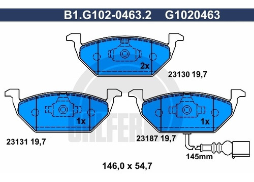 Balatas Delanteras Galfer Vw New Beetle   2.0l 2007 Foto 6