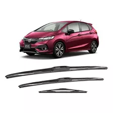 Kit3 Palhetas Parabrisa Modelo Original Para Honda Fit 2015.