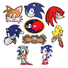 Parches Sonic Y Knuckles Videojuegos Retro Sega Bordados X U