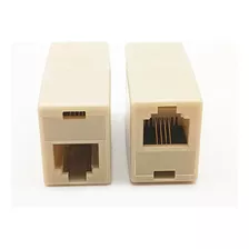 2 Peças - Adaptador Dupla Fêmea Emenda Telefone Rj11 6p4c 