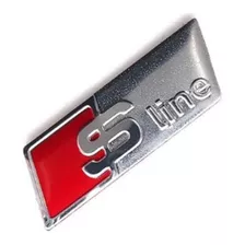 Emblema Audi Volante Sline Negro Set X2 Aluminio