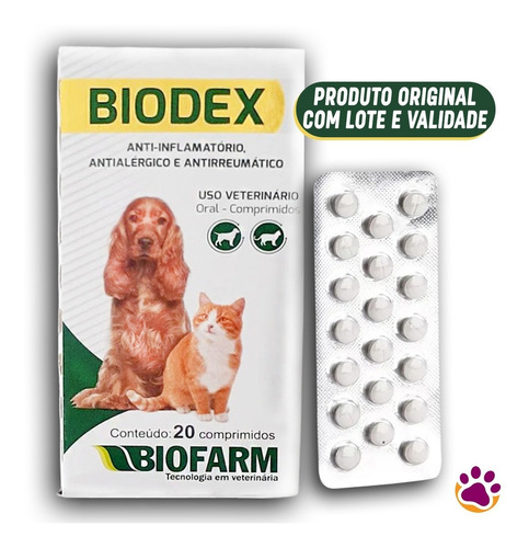 Biodex Anti-inflamatório E Antialérgico 20 Comprimidos