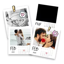 Kit Imprimible San Valentín Enamorados Calendario Polaroid 