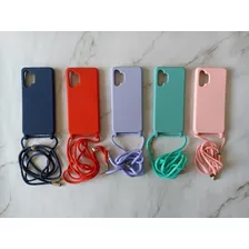 Funda Silicon Case Para Samsung A21s A32 Con Correa Colgante