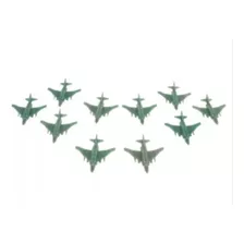 Set 10 Pzas Aviones Caza Juguete Plastico 5 X 6 Cm P/niño