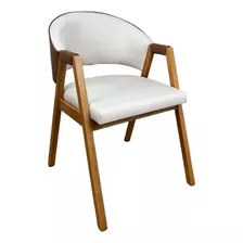 Cadeira Poltrona Decorativa Curva Linho Goumet Maderce 