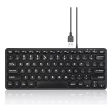 Teclado Perixx Periboard-432 Mini Usb/negro